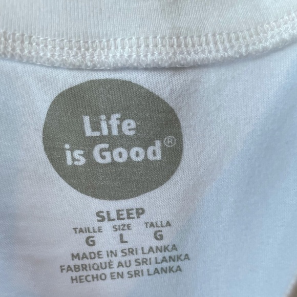 Life Is Good Sleep Short Sleeve Cotton Shirt Remember the Music The Guitar LG - Picture 4 of 10